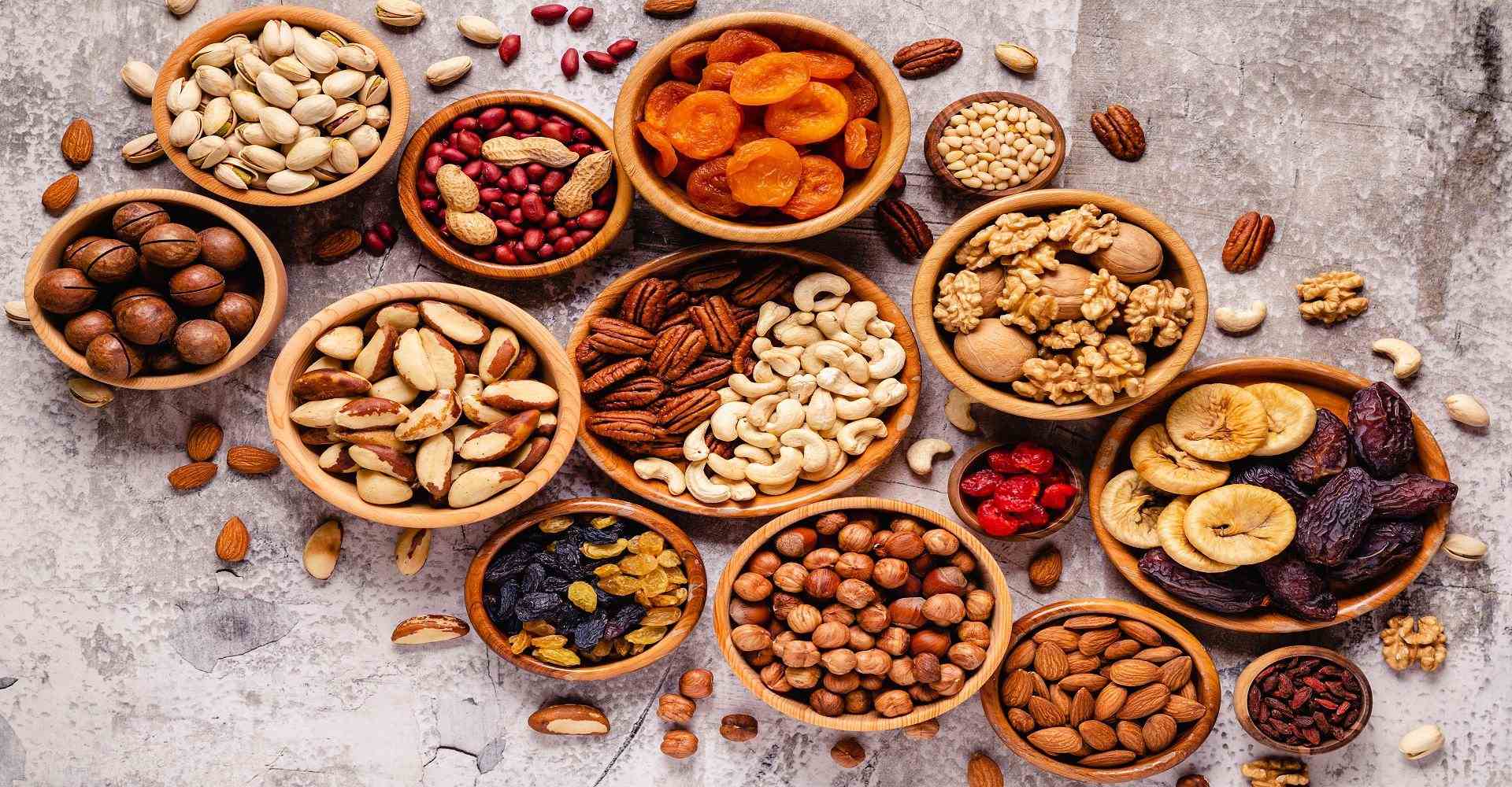 Healthy variety of nuts