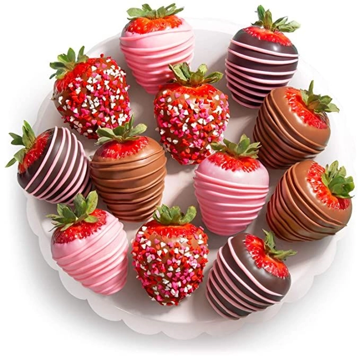 σοκολατένια γλυκά για του Αγίου Βαλεντίνου φράουλες με σοκολάτα