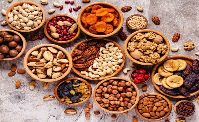 Healthy variety of nuts
